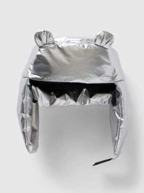 GAP Kids Metallic Silver Earflap Bear Ears Trapper Hat